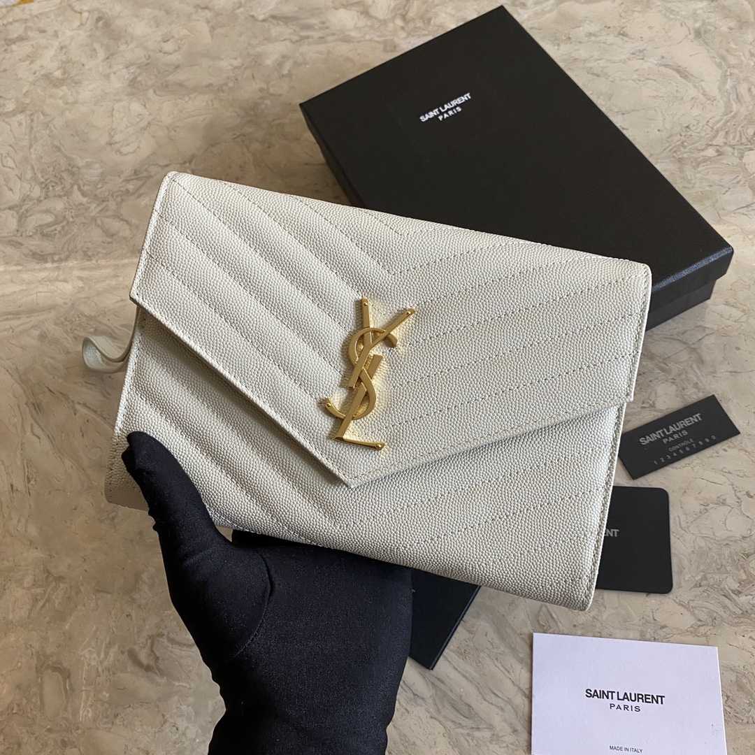 Saint Laurent Monogramme Quilted Textured-Leather Pouch(21-16-3CM) - FashionPlug