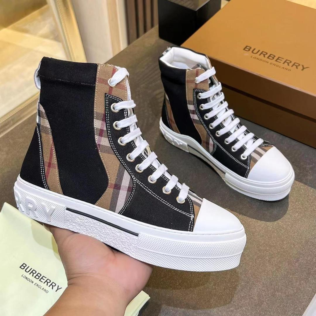 Burberry Vintage Check Lace-up Sneakers - FashionPlug