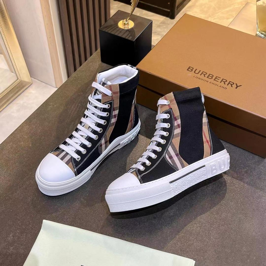 Burberry Vintage Check Lace-up Sneakers - FashionPlug