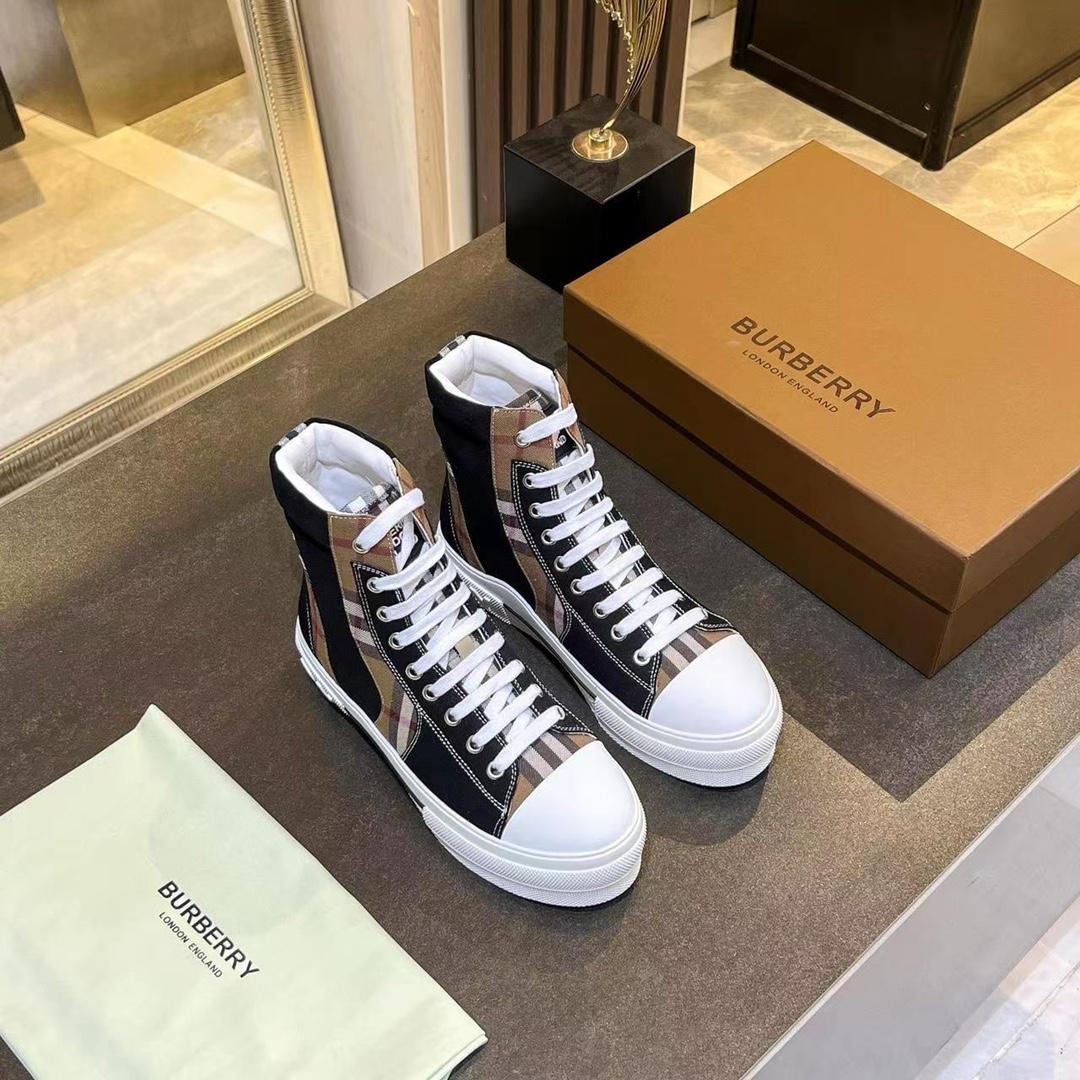 Burberry Vintage Check Lace-up Sneakers - FashionPlug