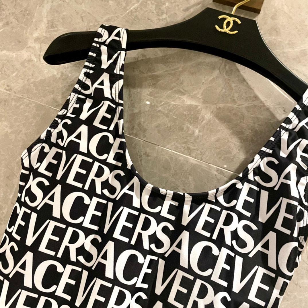 Versace Allover One-Piece Swimsuit - FashionPlug