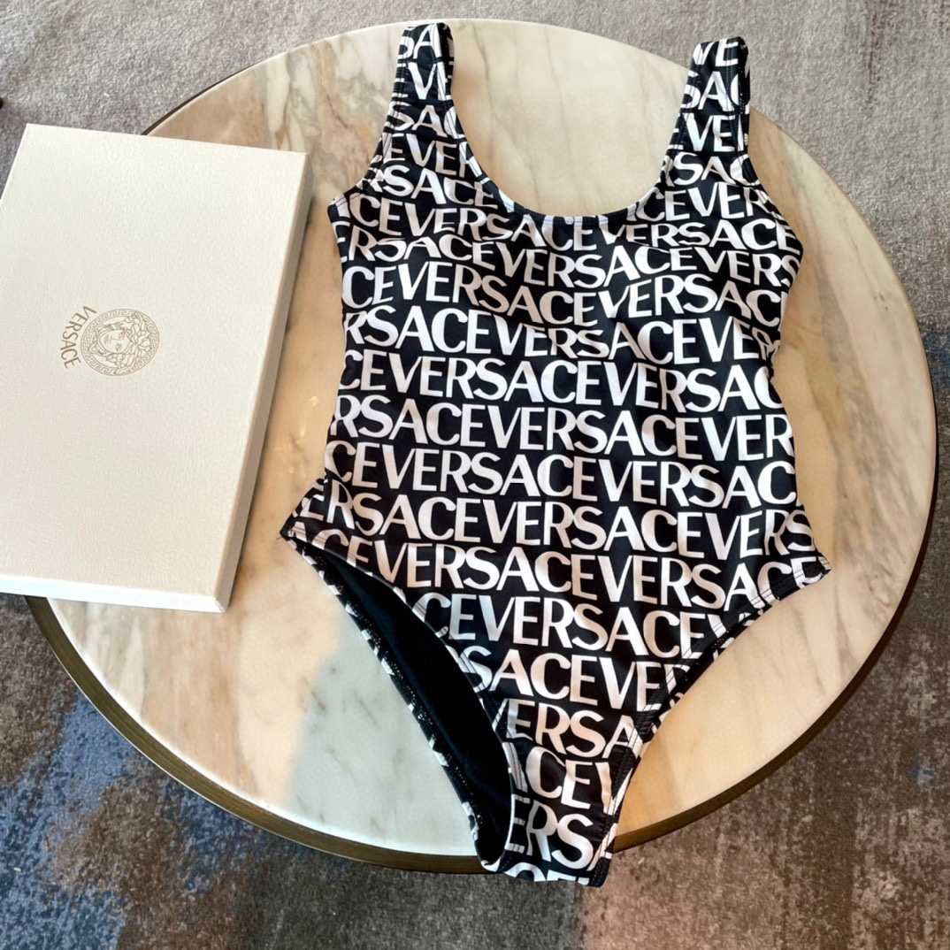 Versace Allover One-Piece Swimsuit - FashionPlug