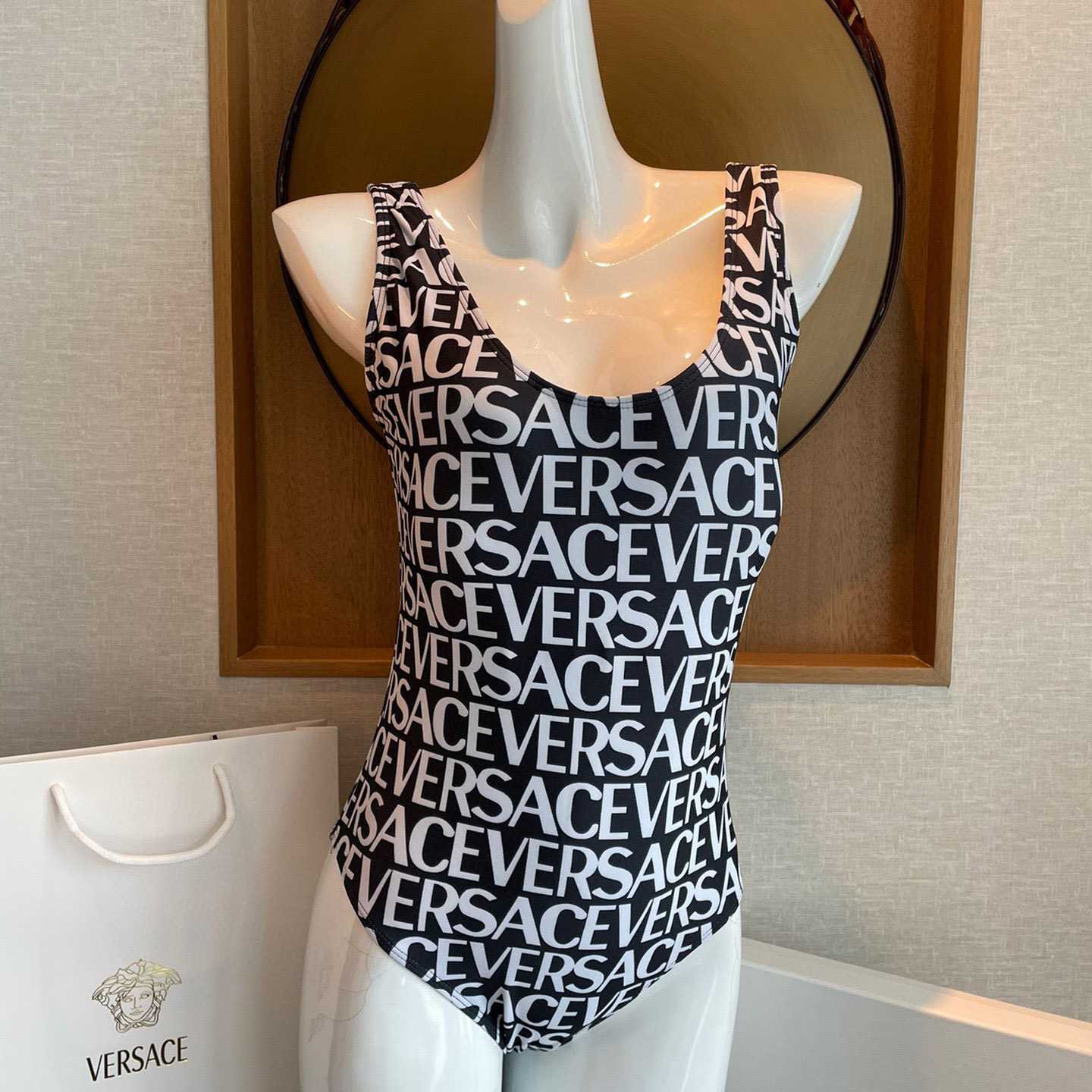Versace Allover One-Piece Swimsuit - FashionPlug