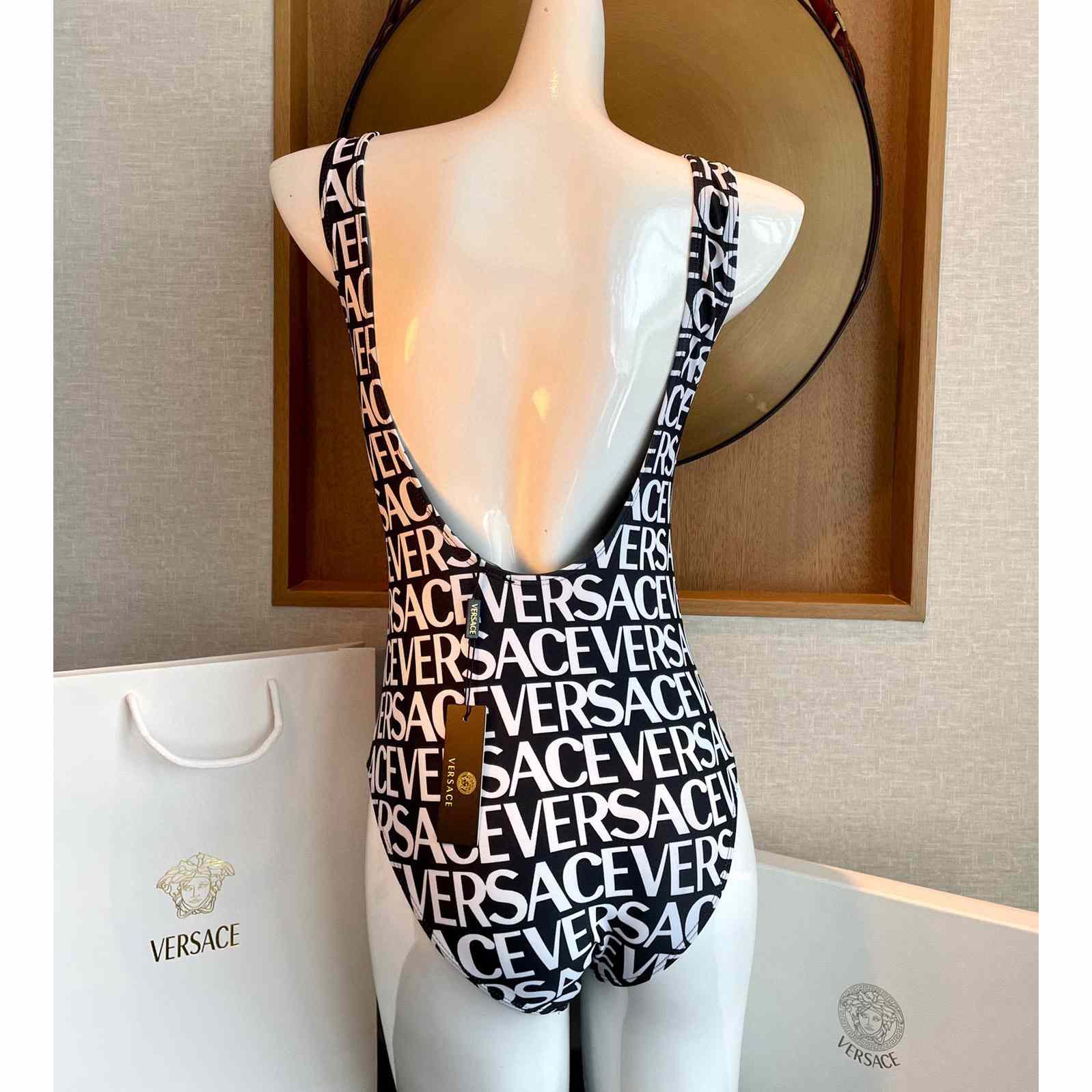 Versace Allover One-Piece Swimsuit - FashionPlug