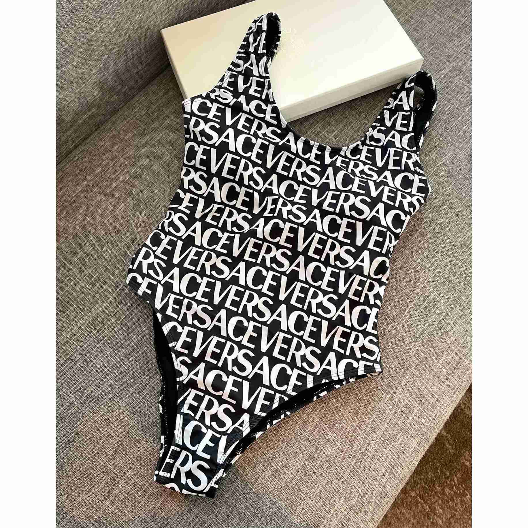 Versace Allover One-Piece Swimsuit - FashionPlug