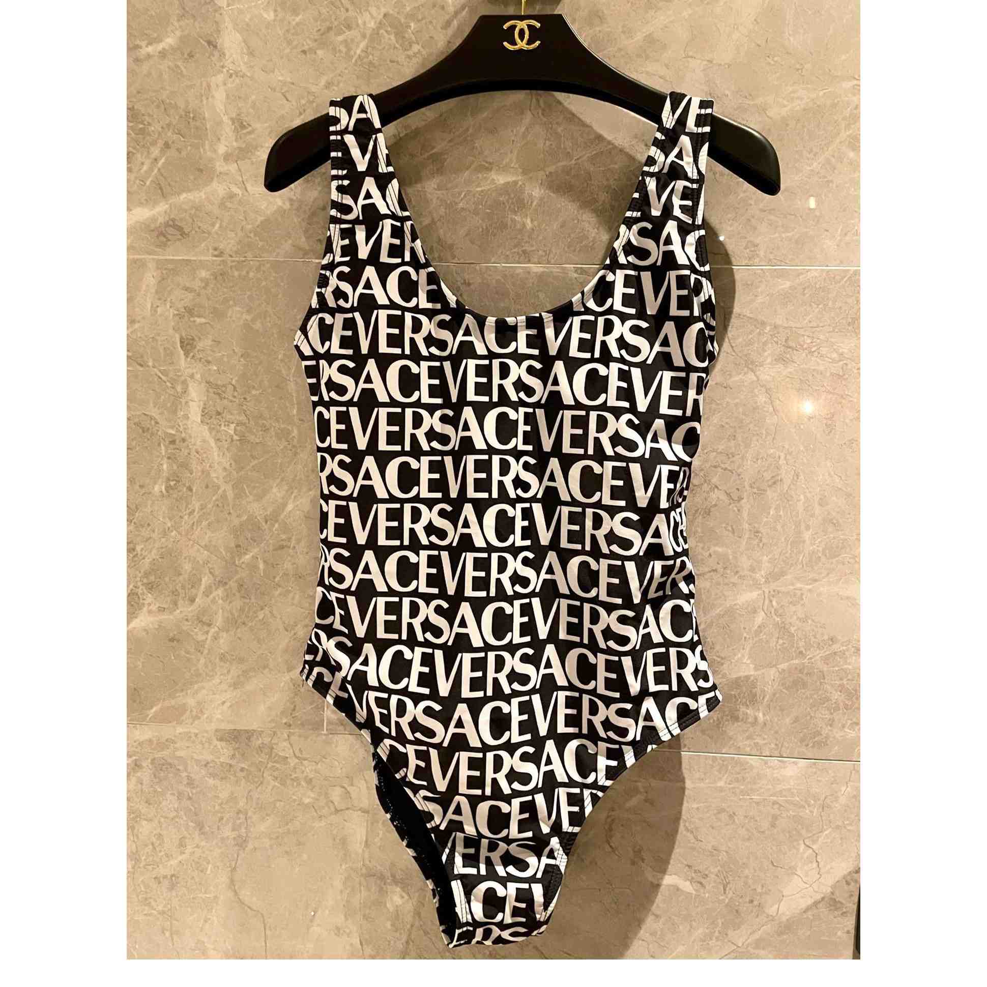 Versace Allover One-Piece Swimsuit - FashionPlug