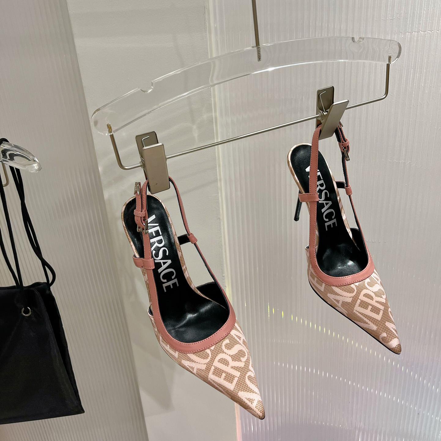 Versace Logo-jacquard 110mm Slingback Pumps - FashionPlug