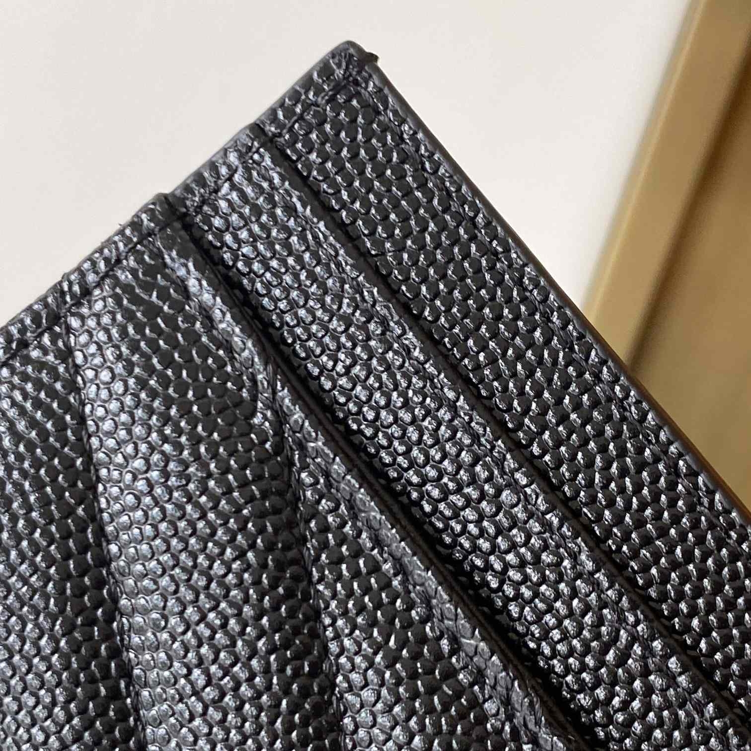 Saint Laurent Leather Card Wallet (10x7.5x0.5 cm) - FashionPlug