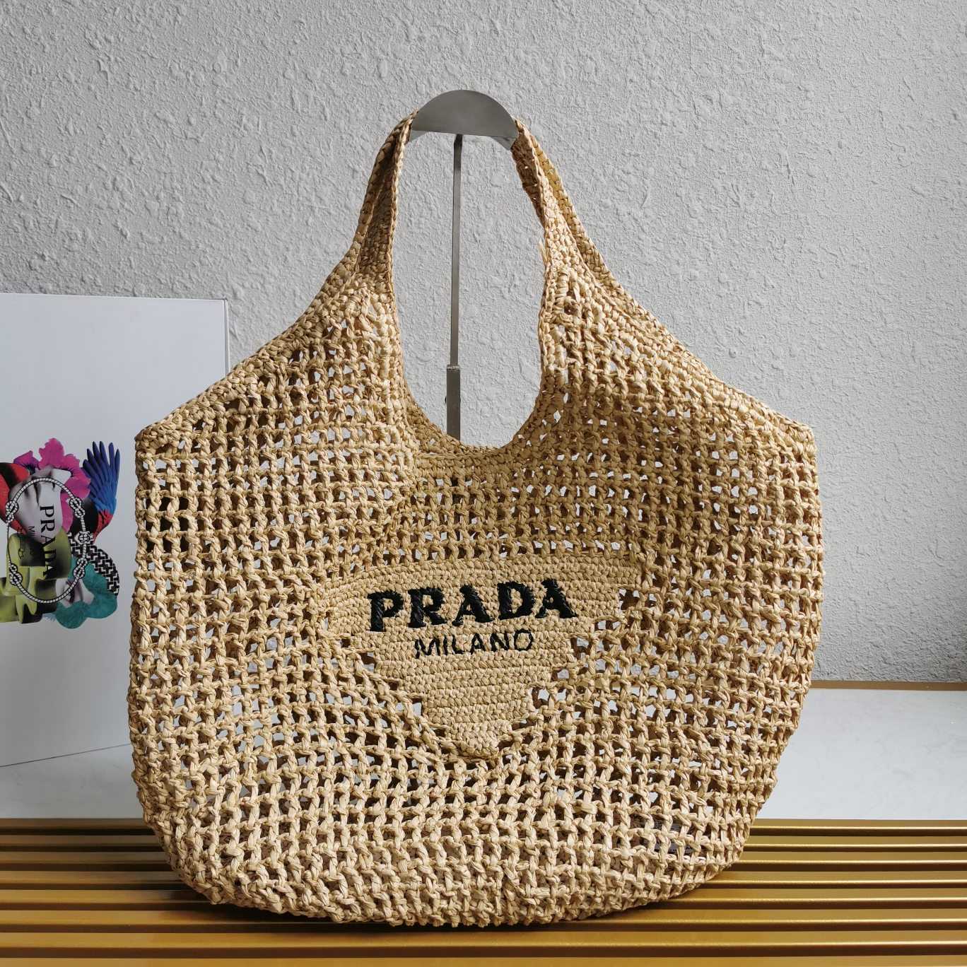 Prada Crochet Tote Bag - FashionPlug