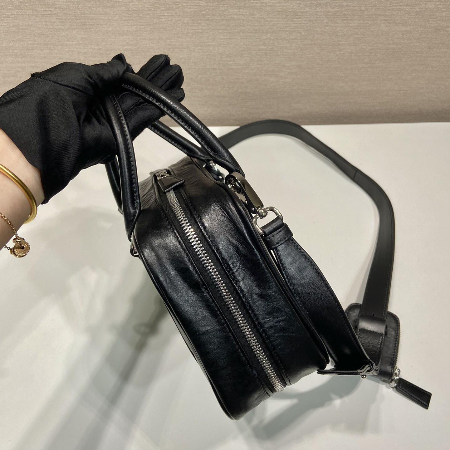 Prada Medium Antique Nappa Leather Top Handle Bag - FashionPlug