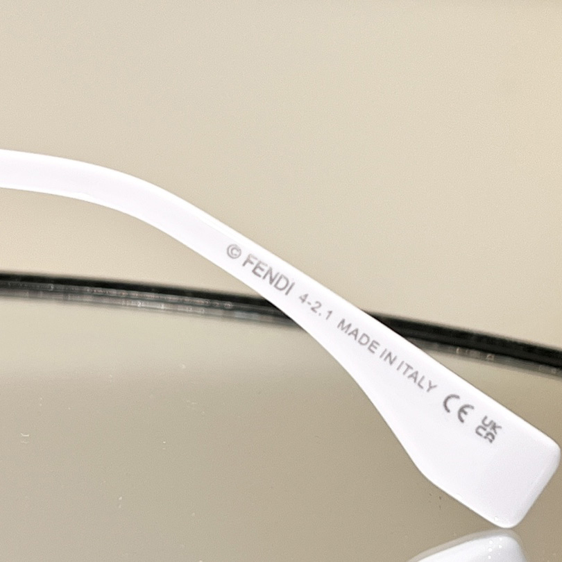 Fendi First Sight Cream Metal Fashion Show Sunglasses With Light Brown Lenses - FashionPlug