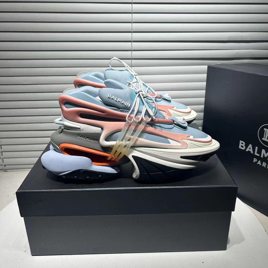 Balmain Unicorn Trainers In Two-tone Neoprene - FashionPlug