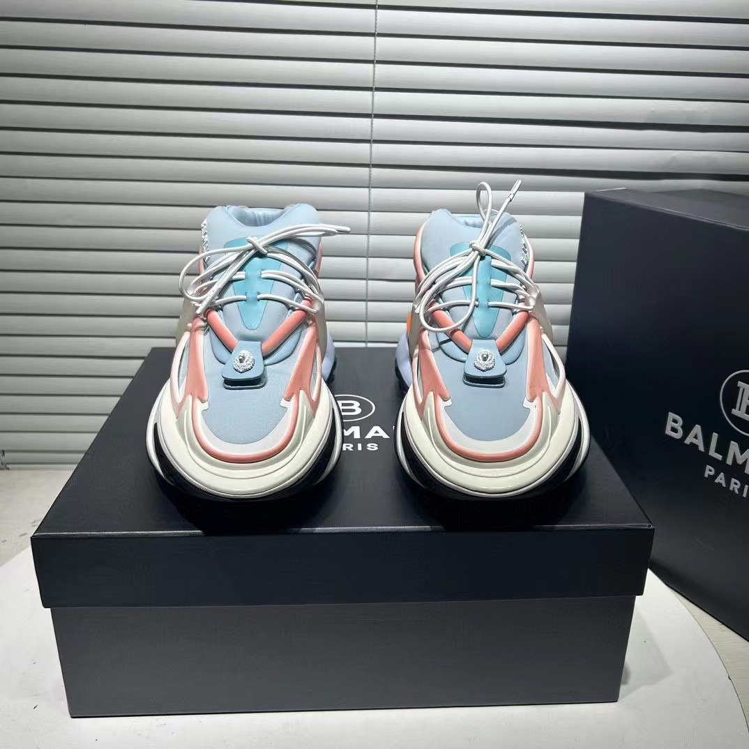 Balmain Unicorn Trainers In Two-tone Neoprene - FashionPlug
