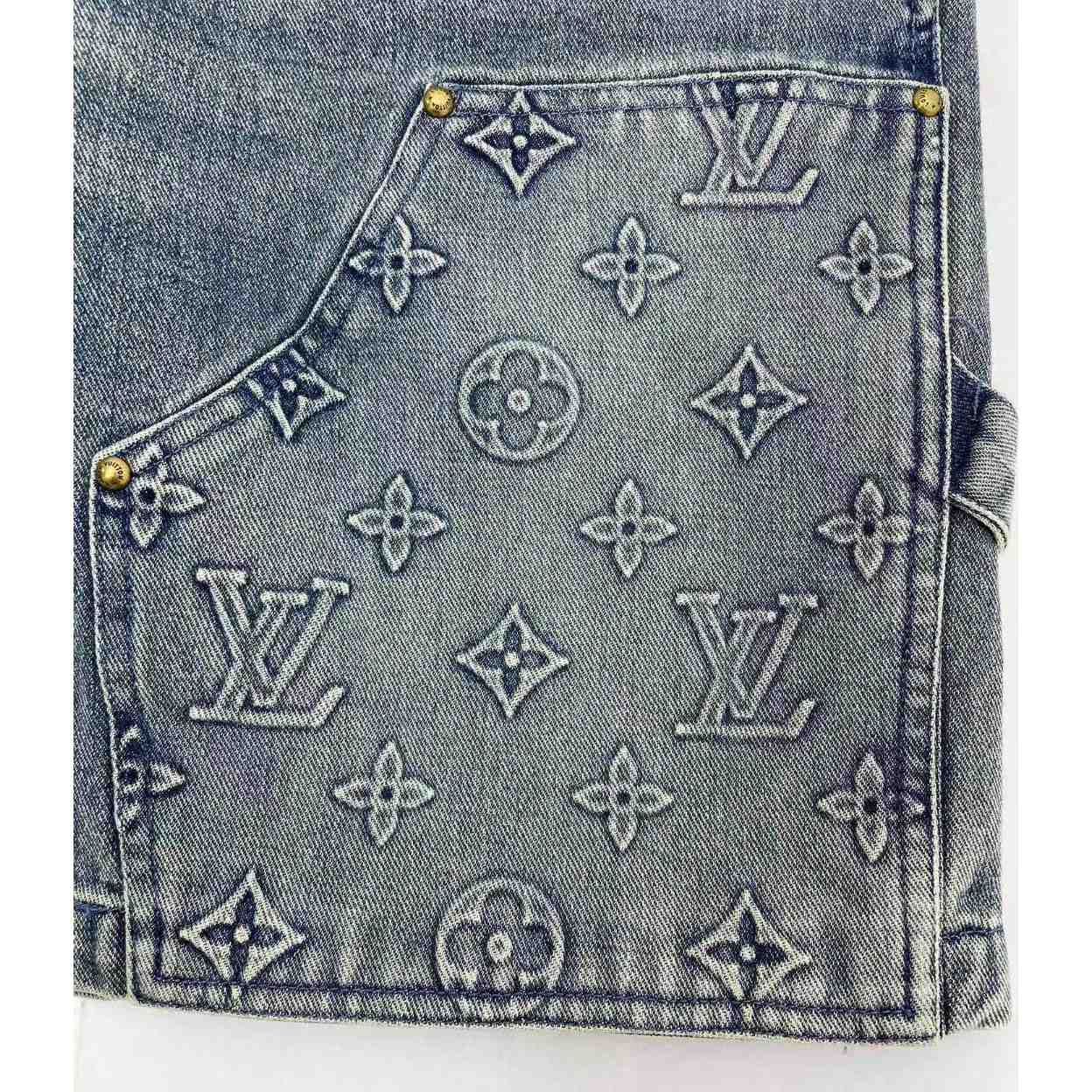 Louis Vuitton Denim Carpenter Shorts    1ABJ7D - FashionPlug