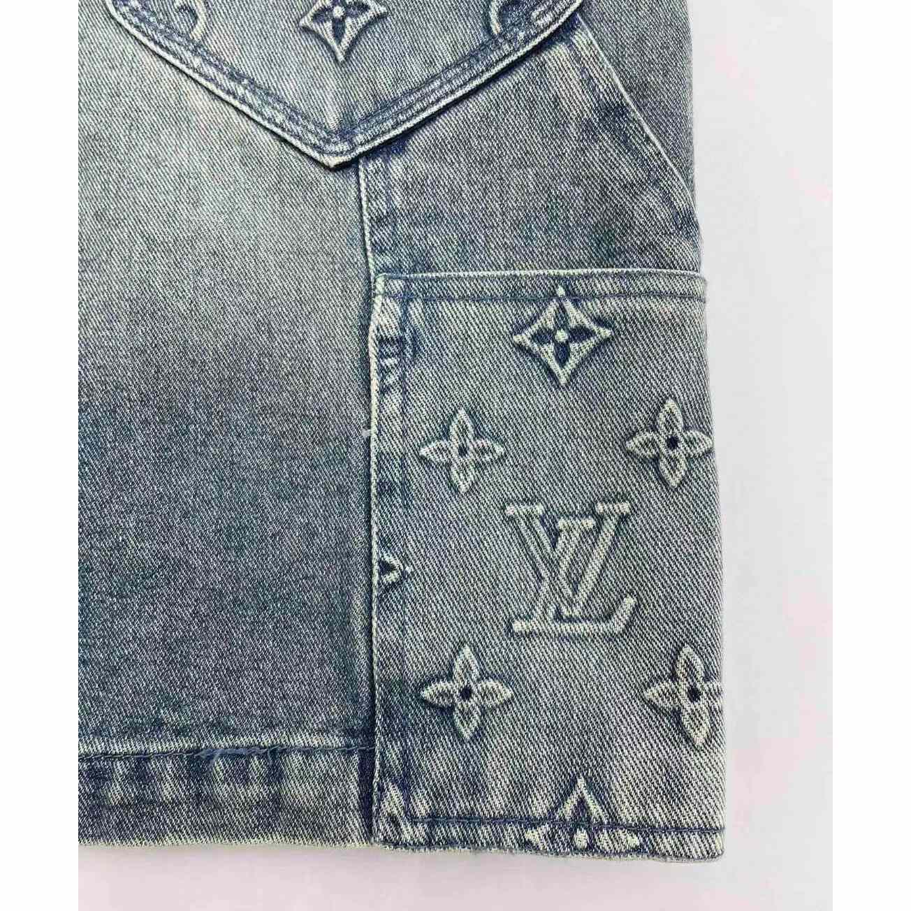 Louis Vuitton Denim Carpenter Shorts    1ABJ7D - FashionPlug