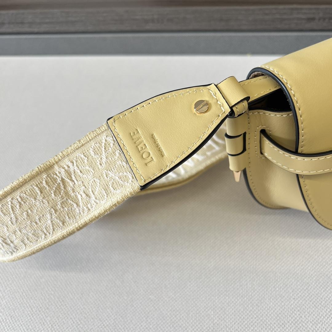 Loewe Mini Gate Dual Bag In Soft Calfskin And Jacquard - FashionPlug