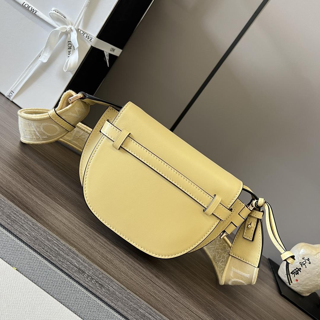 Loewe Mini Gate Dual Bag In Soft Calfskin And Jacquard - FashionPlug