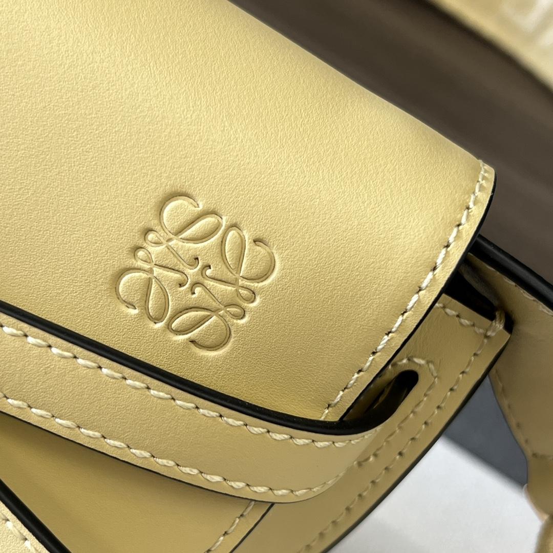 Loewe Mini Gate Dual Bag In Soft Calfskin And Jacquard - FashionPlug