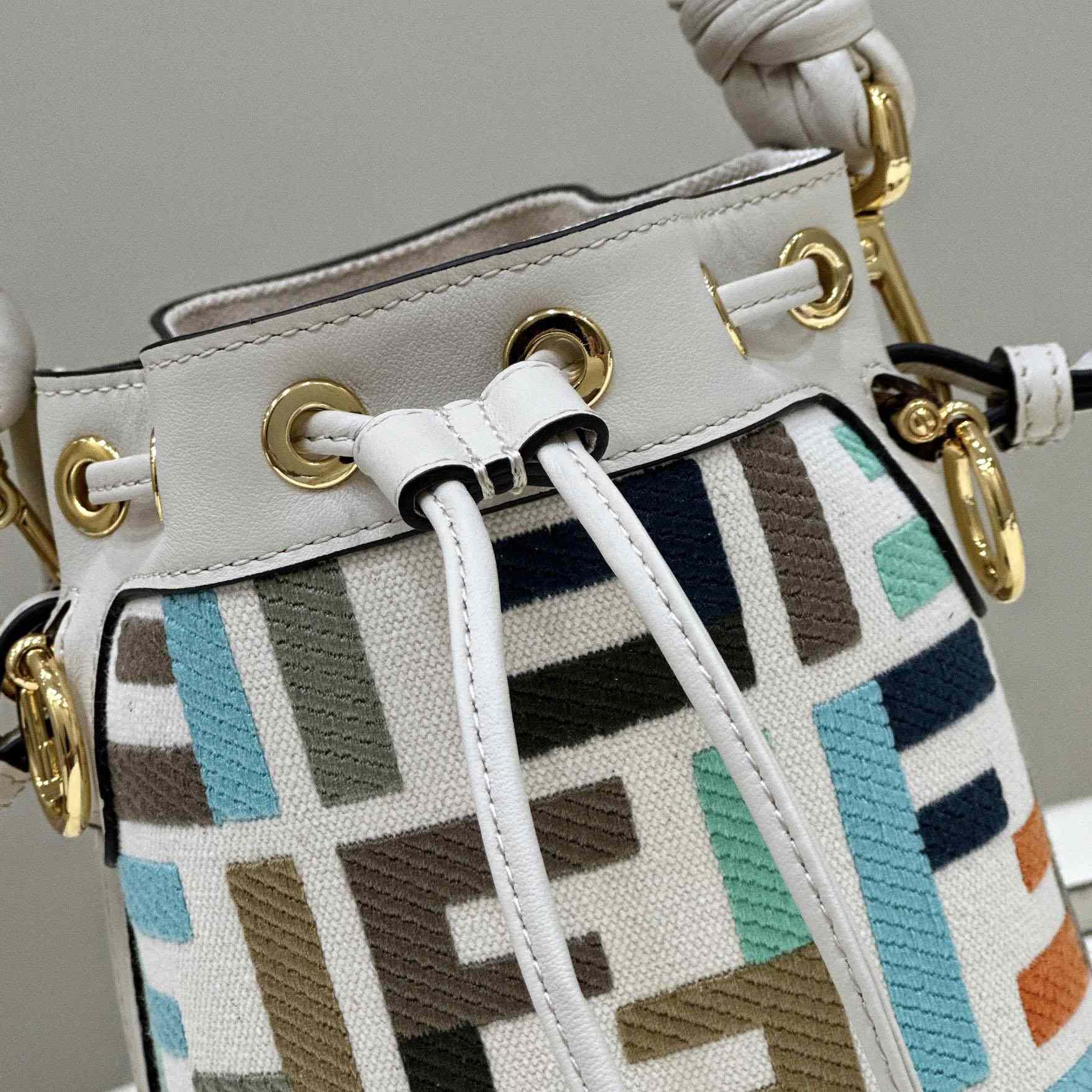 Fendi Mon Tresor Multicolour Canvas Mini-bag With FF Embroidery - FashionPlug