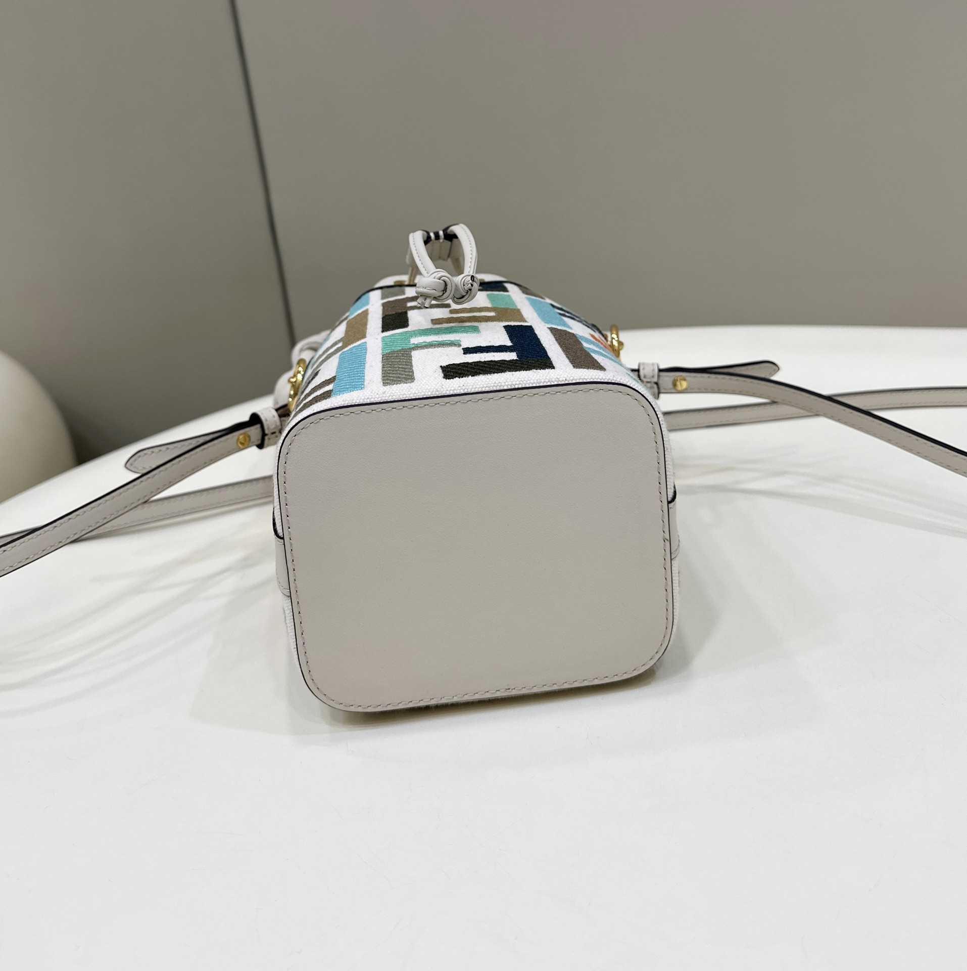 Fendi Mon Tresor Multicolour Canvas Mini-bag With FF Embroidery - FashionPlug