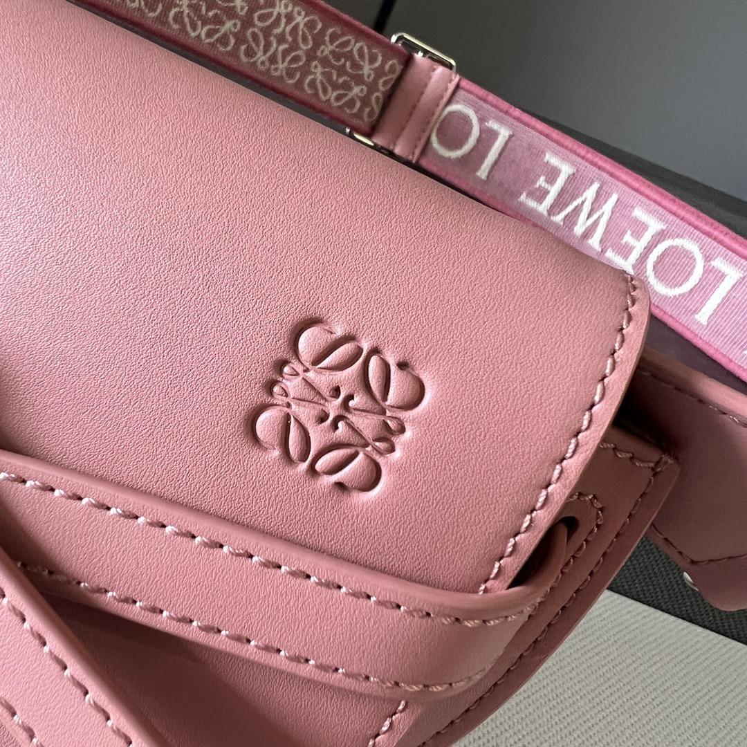 Loewe Mini Gate Dual Bag In Soft Calfskin And Jacquard - FashionPlug