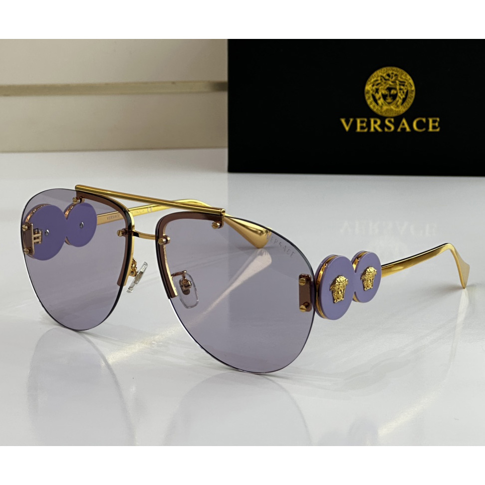 Versace Double Medusa Aviator Sunglasses    VE2250 - FashionPlug