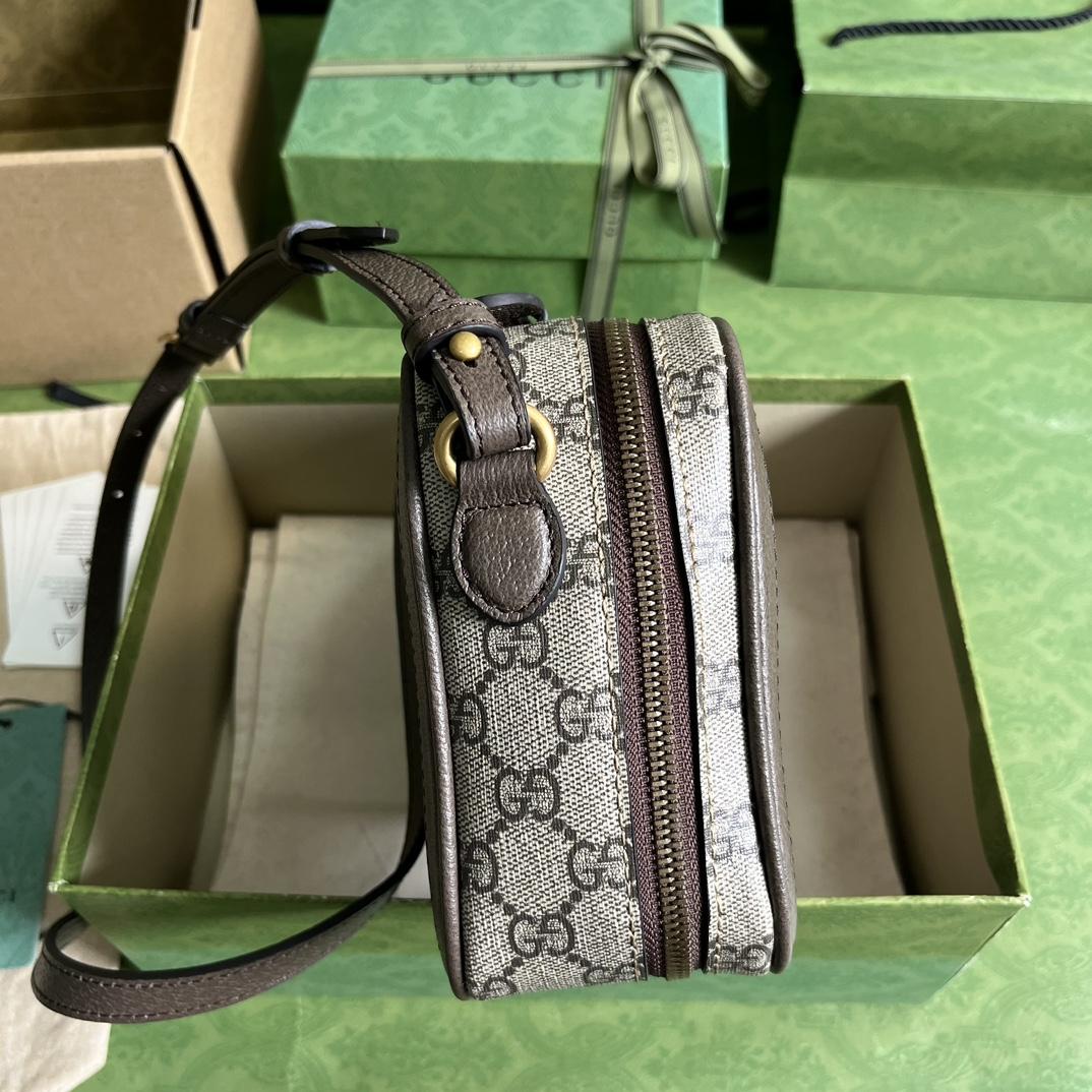 Gucci Ophidia Small Shoulder Bag With Web (24x 16x 7cm) - FashionPlug