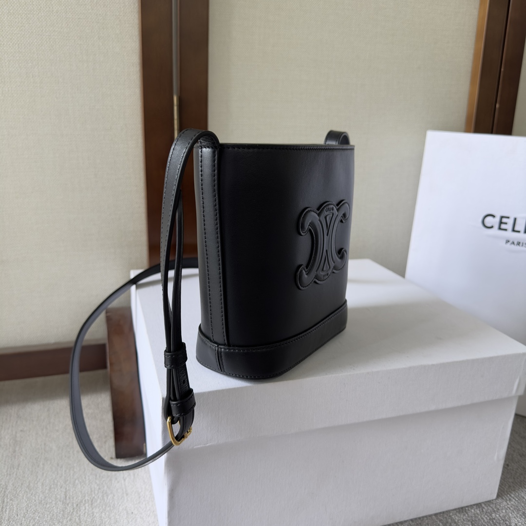 Celine Mini Bucket Cuir Triomphe In Smooth Calfskin  - FashionPlug