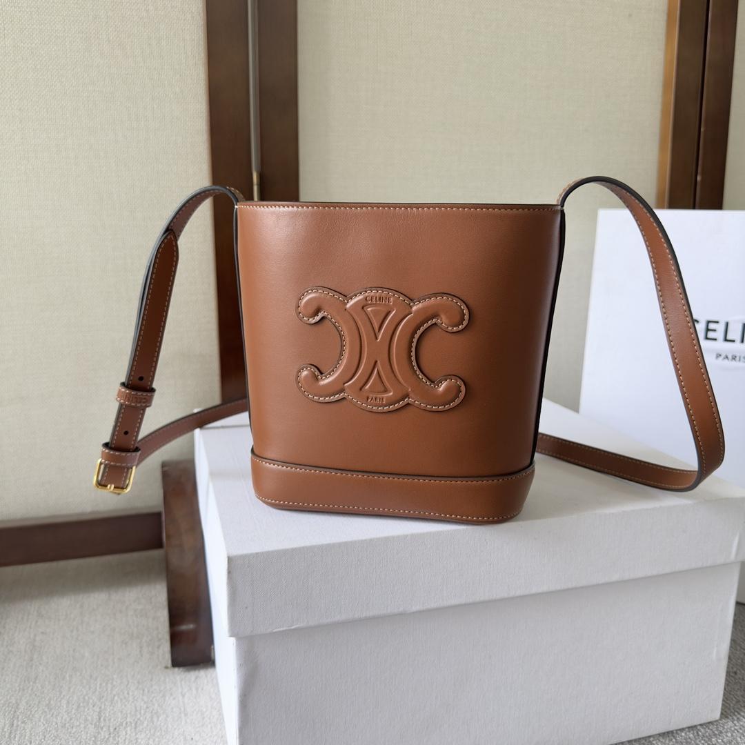 Celine Mini Bucket Cuir Triomphe In Smooth Calfskin  - FashionPlug