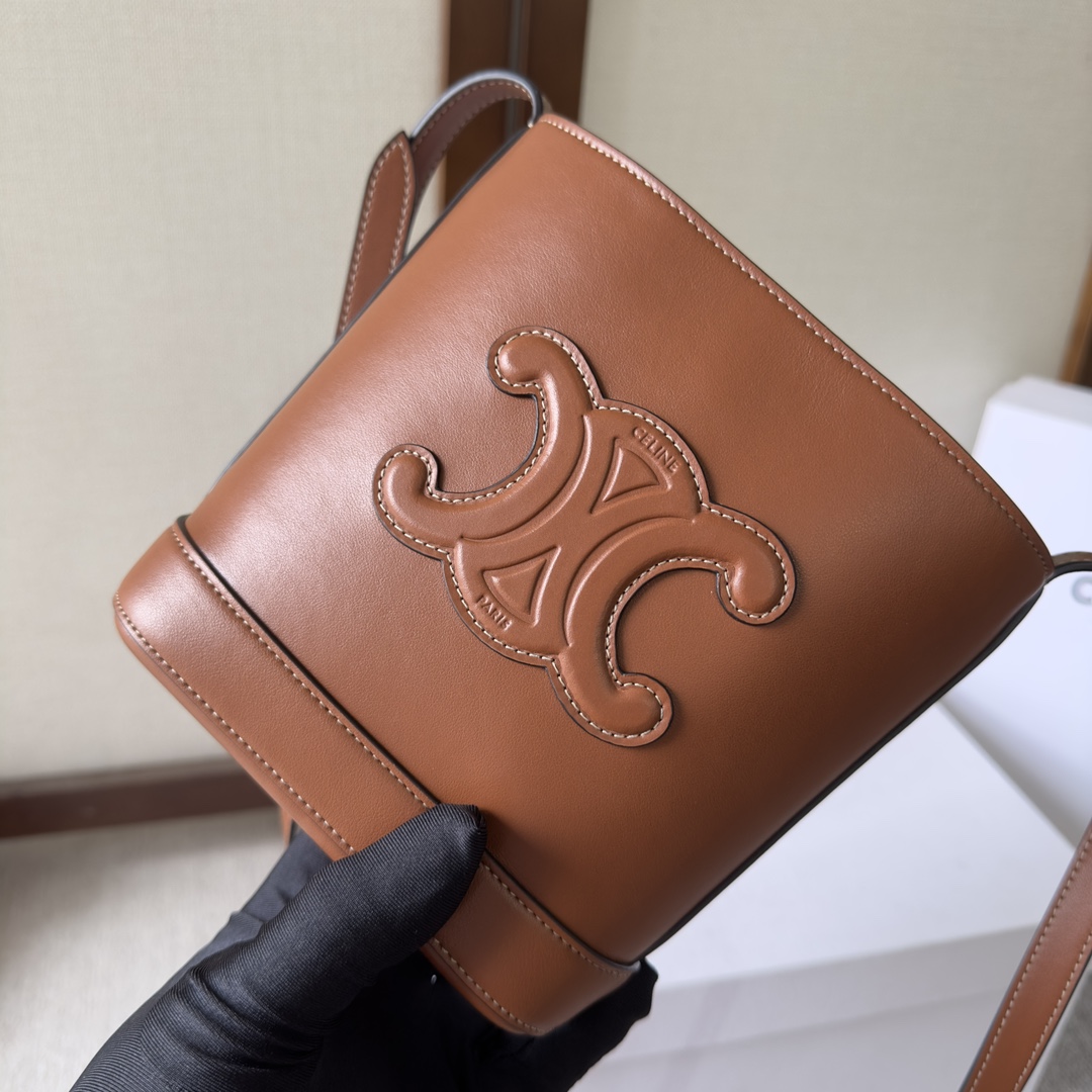 Celine Mini Bucket Cuir Triomphe In Smooth Calfskin  - FashionPlug