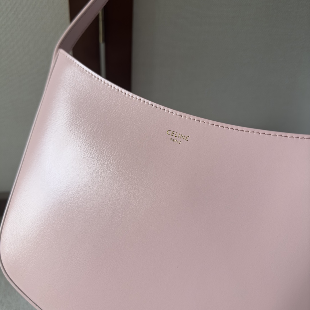 Celine Medium Celine Croque Bag In Shiny Calfskin Pink - FashionPlug