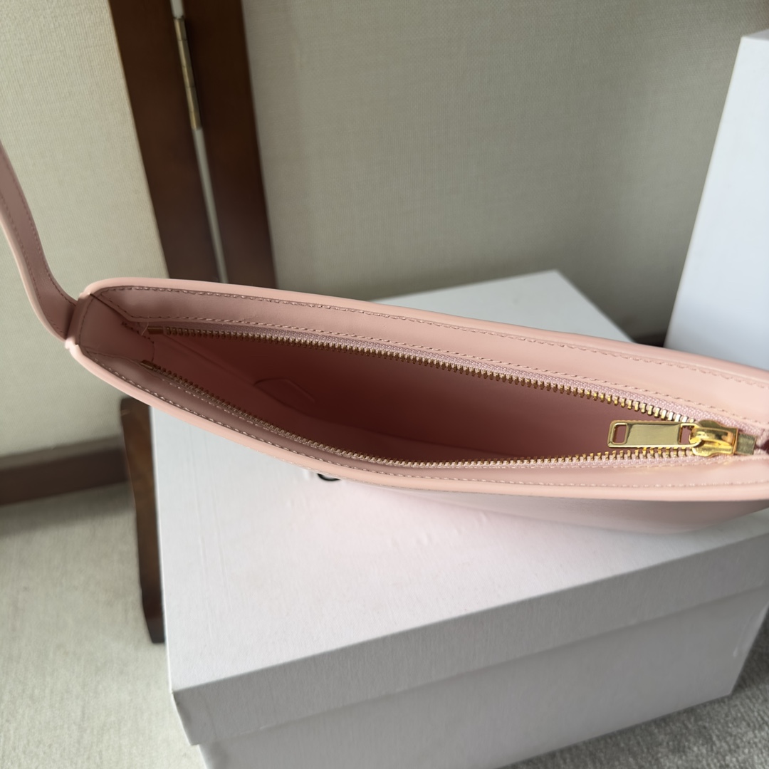 Celine Medium Celine Croque Bag In Shiny Calfskin Pink - FashionPlug