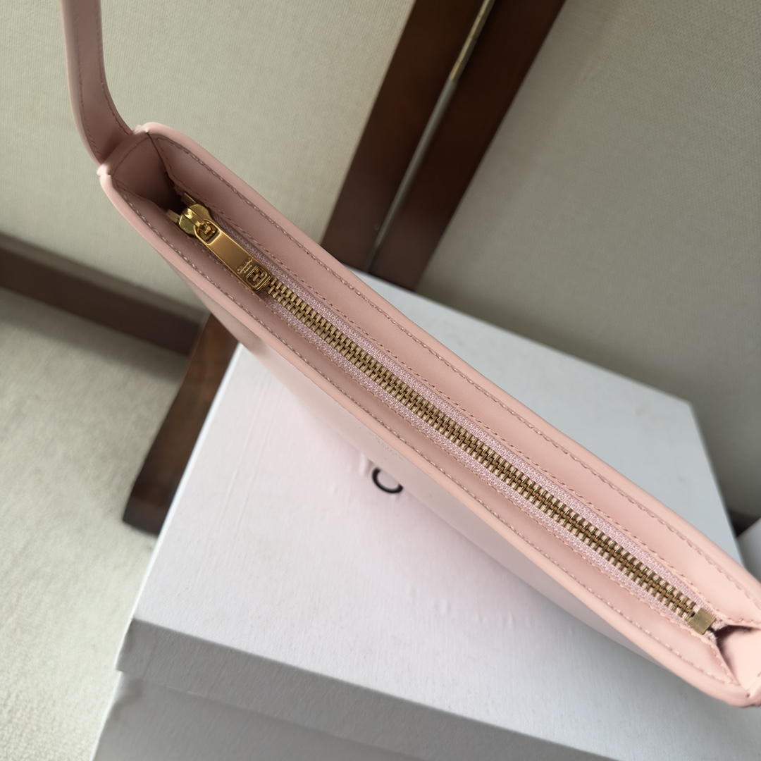 Celine Medium Celine Croque Bag In Shiny Calfskin Pink - FashionPlug