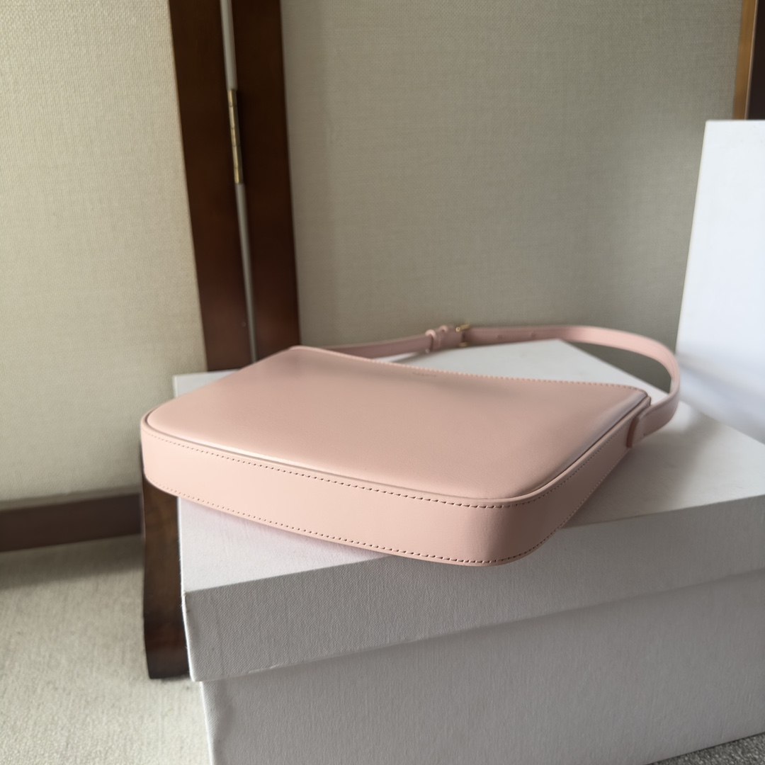 Celine Medium Celine Croque Bag In Shiny Calfskin Pink - FashionPlug