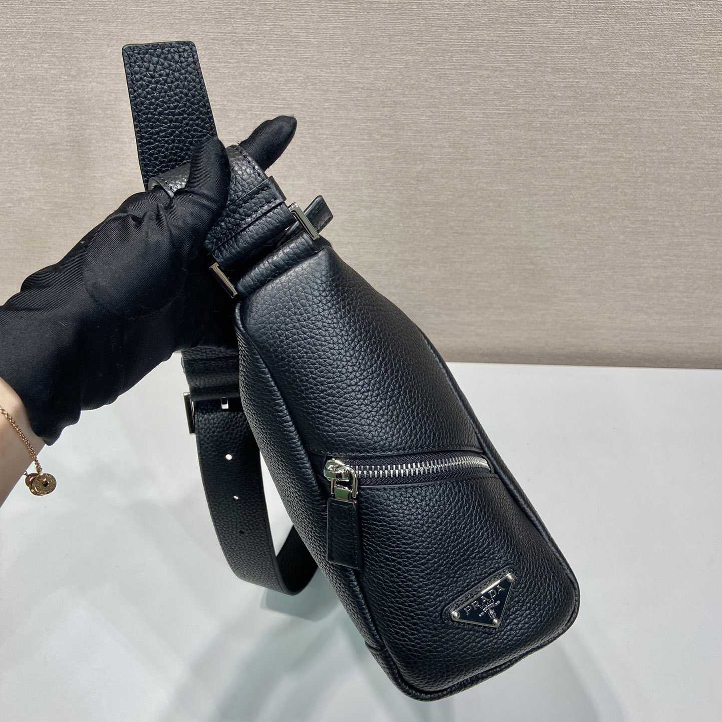 Prada Leather Bag With Shoulder strap - FashionPlug