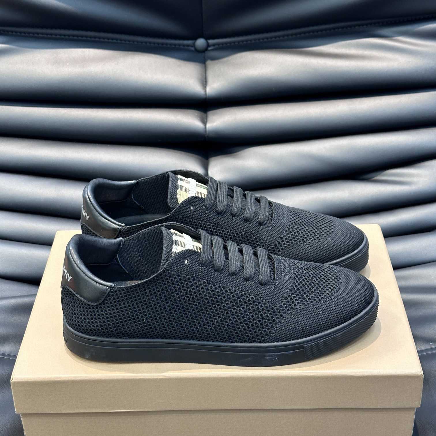 Burberry Nylon, Leather And Cotton Sneakers - FashionPlug