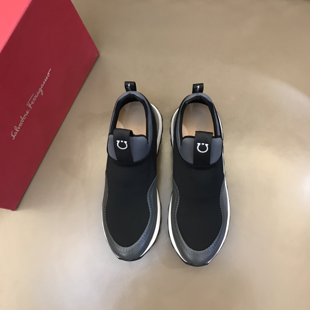 Ferragamo Men's Columbia Slip-on Sneakers - FashionPlug