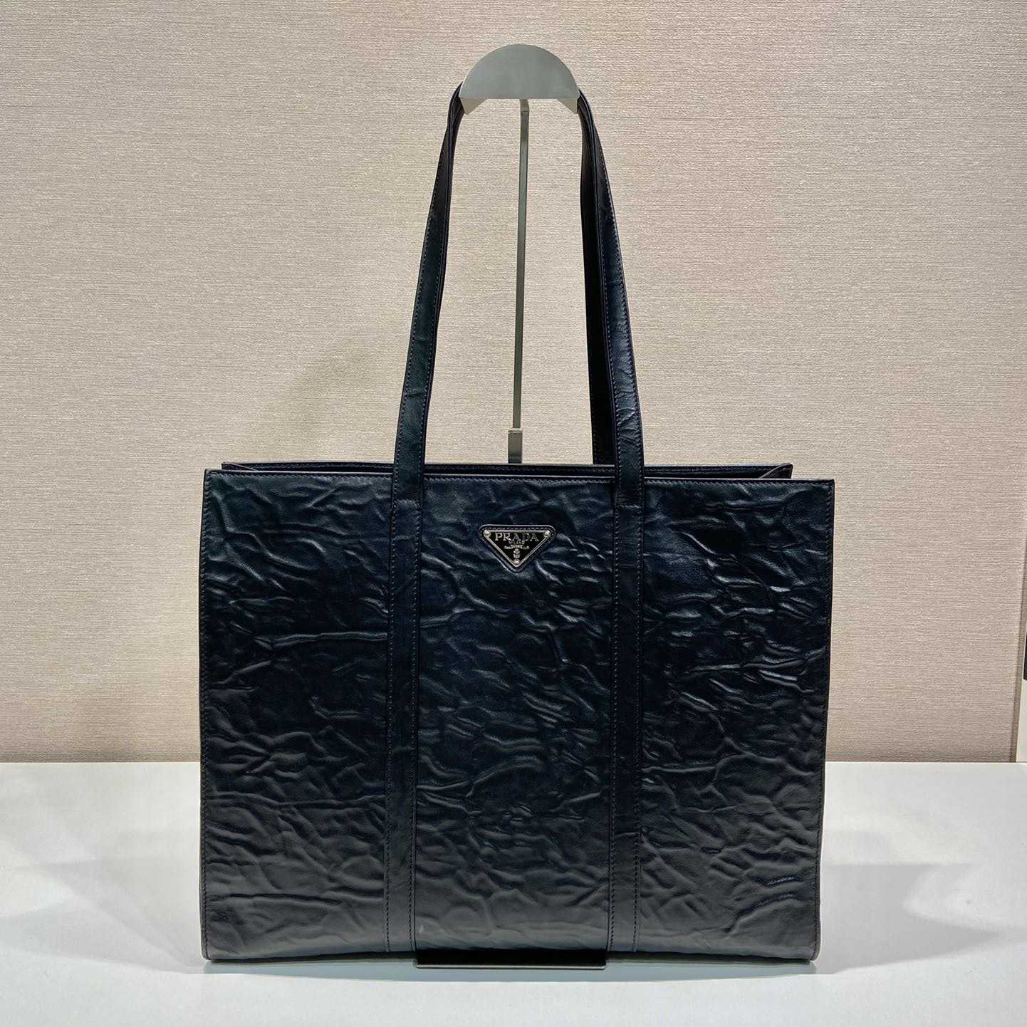 Prada Large Antique Nappa Leather Tote - FashionPlug