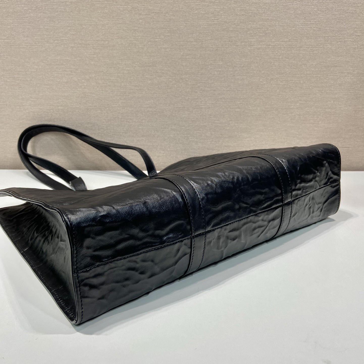 Prada Large Antique Nappa Leather Tote - FashionPlug