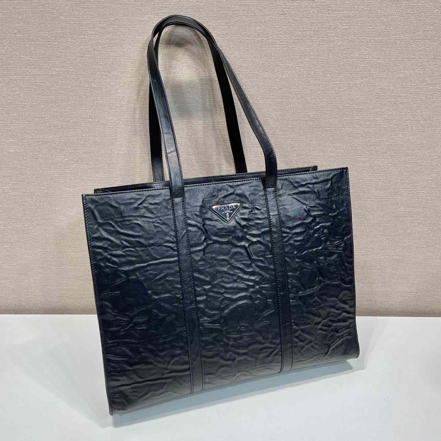 Prada Large Antique Nappa Leather Tote - FashionPlug