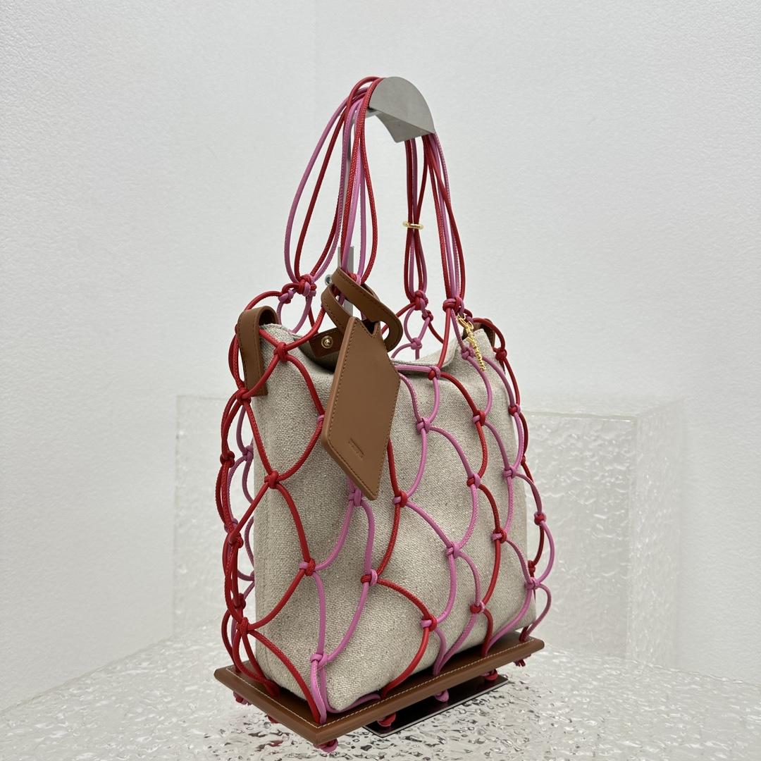Jacquemus Le Petit Filet Pralu Tote Bag (10x27x21cm) - FashionPlug