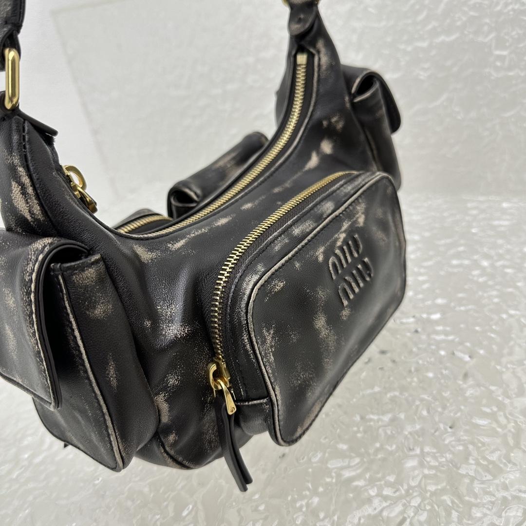 Miu Miu Nappa Leather Hobo Bag - FashionPlug