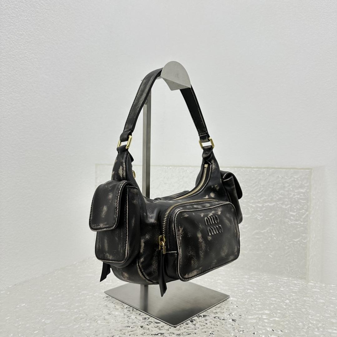 Miu Miu Nappa Leather Hobo Bag - FashionPlug