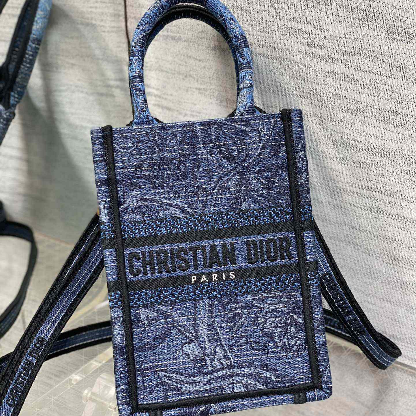 Dior Mini Dior Book Tote Phone Bag - FashionPlug