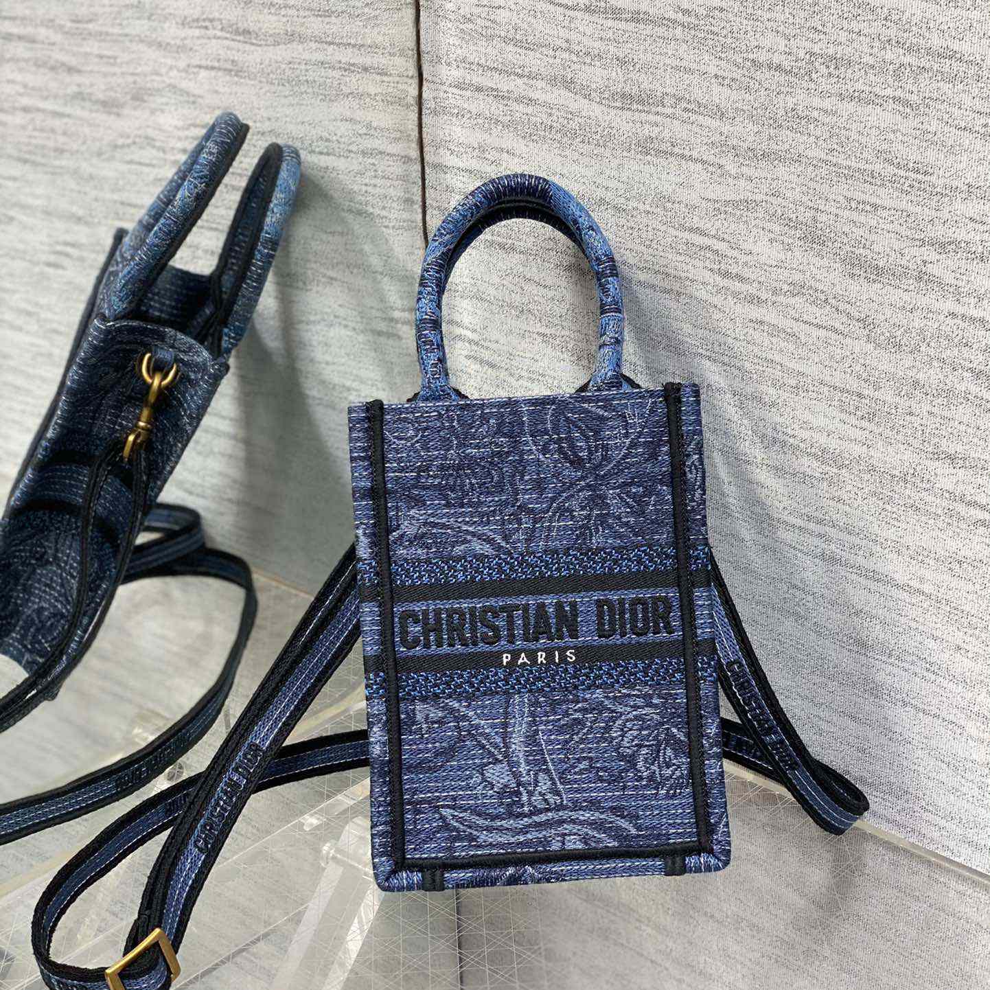 Dior Mini Dior Book Tote Phone Bag - FashionPlug