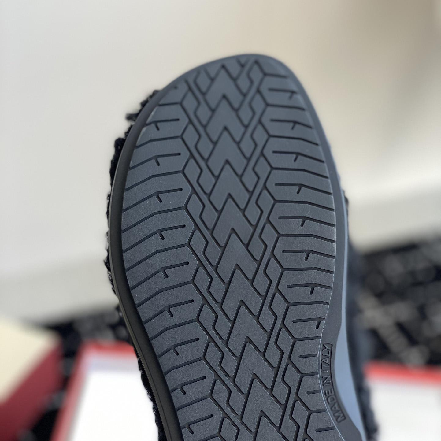 Marni Black Shearling Sabot - FashionPlug