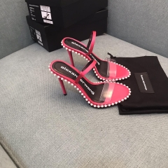 Alexander Wang Pink Satin Nova Crystal Sandals - FashionPlug