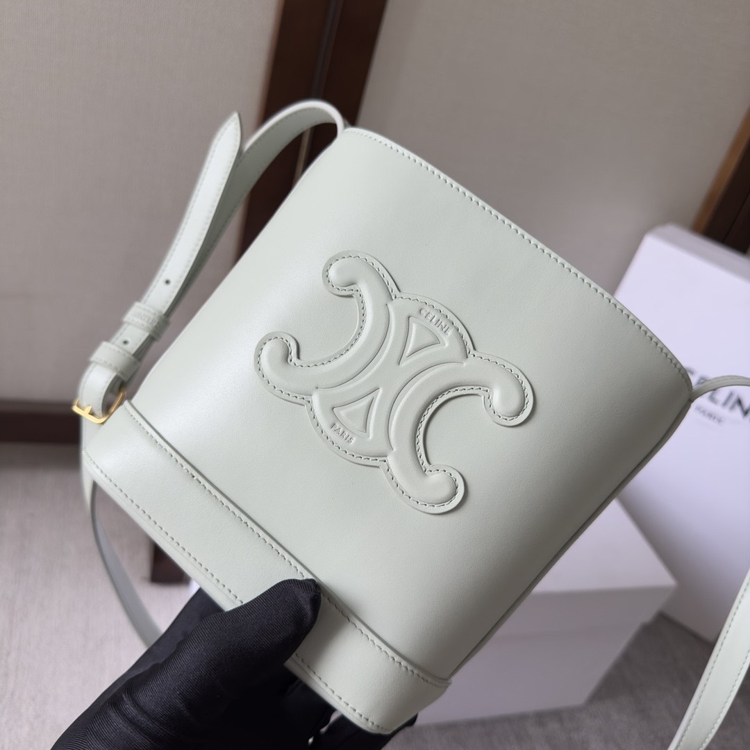 Celine Mini Bucket Cuir Triomphe In Smooth Calfskin  - FashionPlug