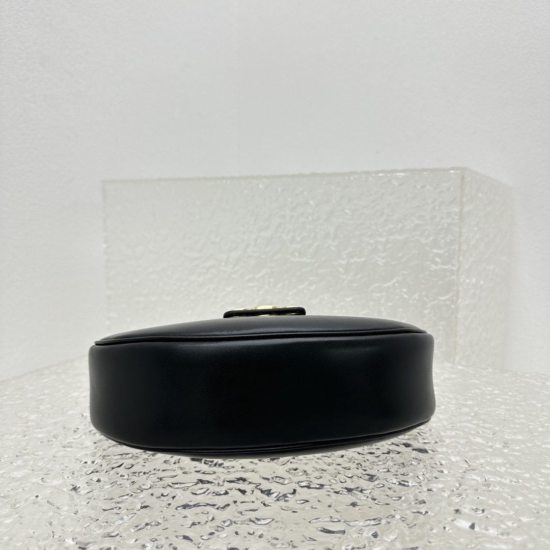 Celine Ava Triomphe Soft Bag In Smooth Calfskin Black - FashionPlug