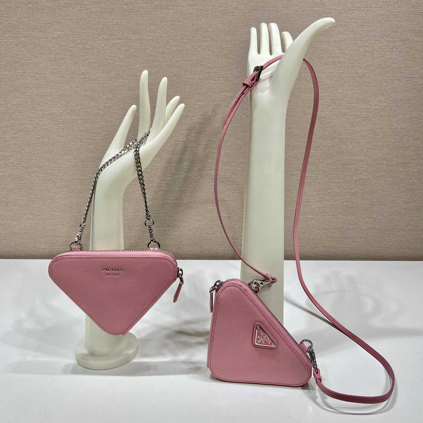 Prada Saffiano Leather Mini Pouch - FashionPlug
